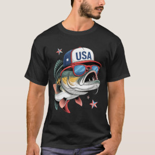 Lustiges Angeln & Geschenk für Angler Amerikanisch T-Shirt