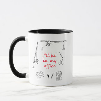 Lustiges Angeln - Ich bin in meinem Büro Angelgesc Tasse