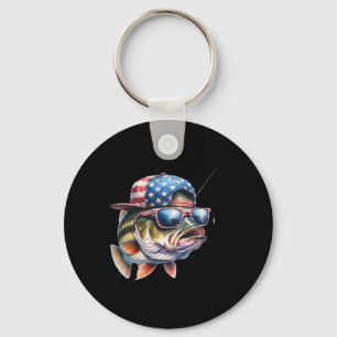 Lustiges Angeln und Geschenk für Angler Amerikanis Schlüsselanhänger