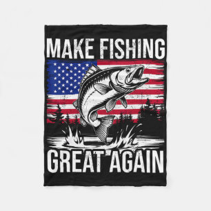Lustiges Angeln und Trump-Angler-Geschenke Amerika Fleecedecke