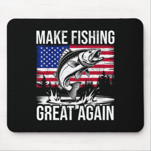 Lustiges Angeln und Trump-Angler-Geschenke Amerika Mousepad