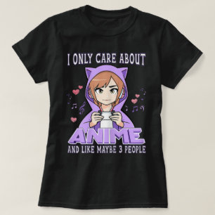Lustiges Anime-Gamer-Girl-Design T-Shirt