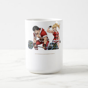 • Lustiges Anime-Weihnachts-Gym-Paar Kaffeetasse