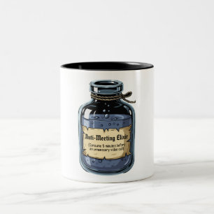 Lustiges Anti-Besprechungselixier   Bürohumor Zweifarbige Tasse