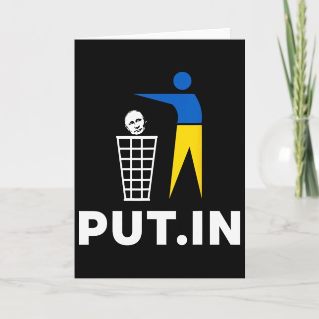 Lustiges Anti-Putin-Meme Put.in Unterstützt-Ukrain Karte (Vorderseite)
