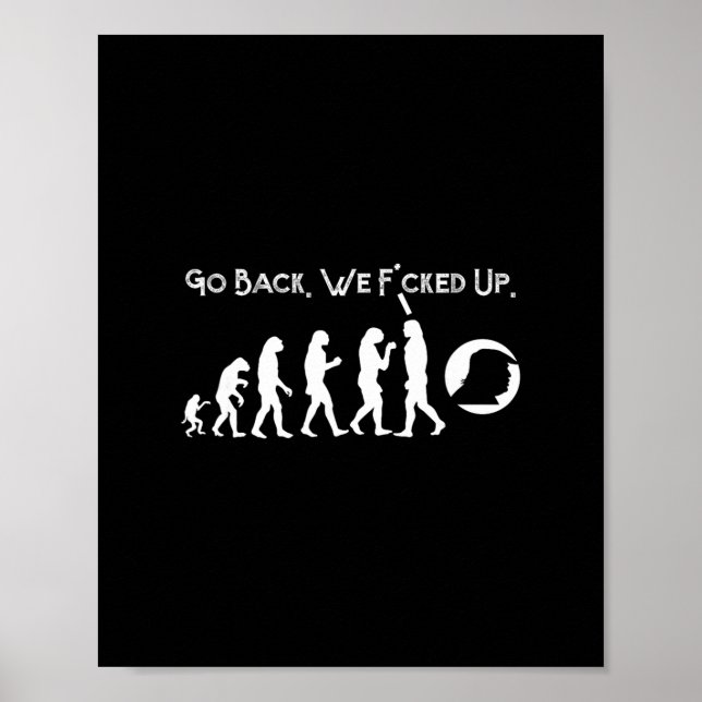 Lustiges Anti-Trump - Go Ck! Trump Evolution Tee  Poster (Vorne)