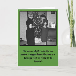 Lustiges Antidemokrat-Weihnachten Feiertagskarte