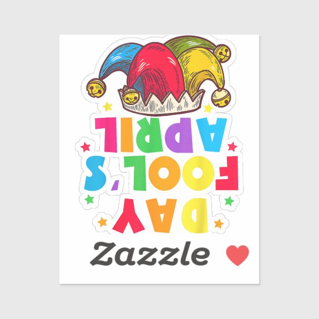 Lustiges Aprilscherz-Set 1. April Witze Aufkleber (Blatt)