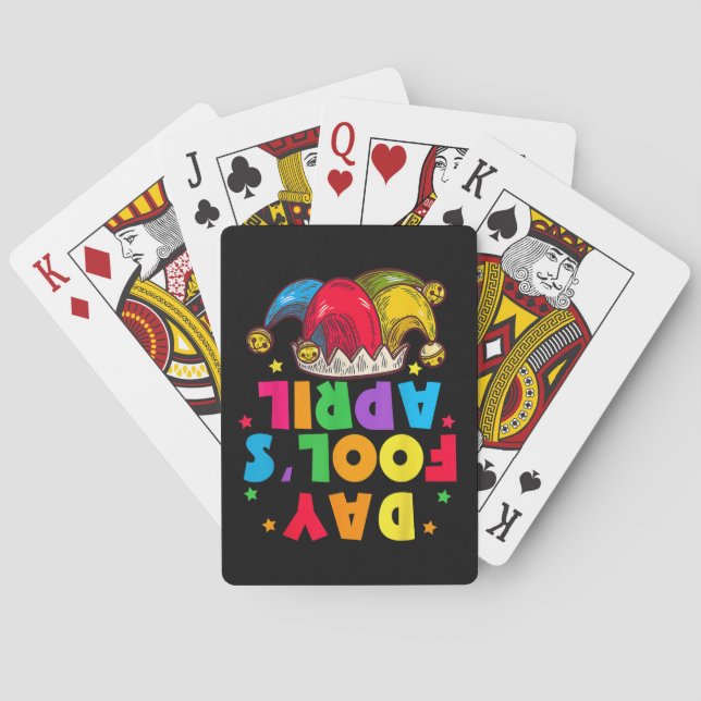 Lustiges Aprilscherz-Set 1. April Witze Spielkarten (Rückseite)