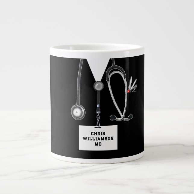 Lustiges Arztgeschenk Jumbo-Tasse (Vorderseite)
