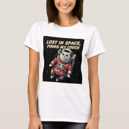Lustiges Astronauten-Katzen-T-Shirt: Verloren im W T-Shirt