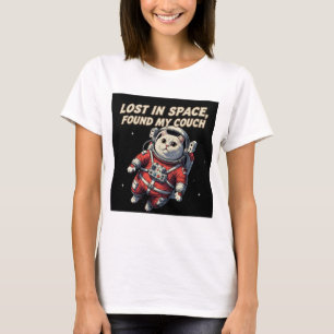 Lustiges Astronauten-Katzen-T-Shirt: Verloren im W T-Shirt