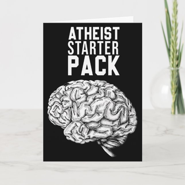 Lustiges Atheisten-Starter-Paket - Atheist Christl Karte (Vorderseite)