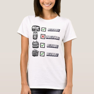 Lustiges Atheisten T-Shirt, glaubwürdig vs unglaub T-Shirt