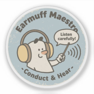 Lustiges Audiologie-Musiker-Geschenk Aufkleber