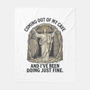 Lustiges Auferstehungshöhle Vintage-Stich-Shirt De Fleecedecke