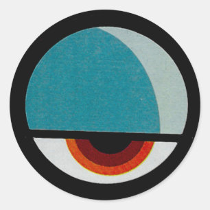 Lustiges Auge Runder Aufkleber
