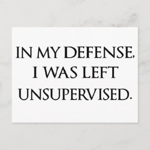 Lustiges Ausrede-Zitat Witty Manly Typography Zita Postkarte