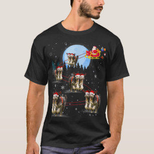 Lustiges Aussiedoodle-Rentier-Santa-Weihnachtsgesc T-Shirt