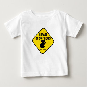 Lustiges australisches Zeichen. Passen Sie von den Baby T-shirt