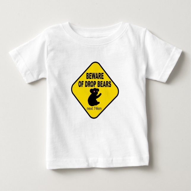 Lustiges australisches Zeichen. Passen Sie von den Baby T-shirt (Vorderseite)