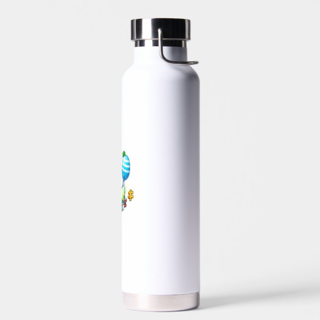 Lustiges Autismus-Bewusstsein-Puzzle-Osterhase-Eie Trinkflasche (Links)