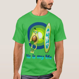 lustiges Avocado Surfen lustig an I Liebe diese Fr T-Shirt