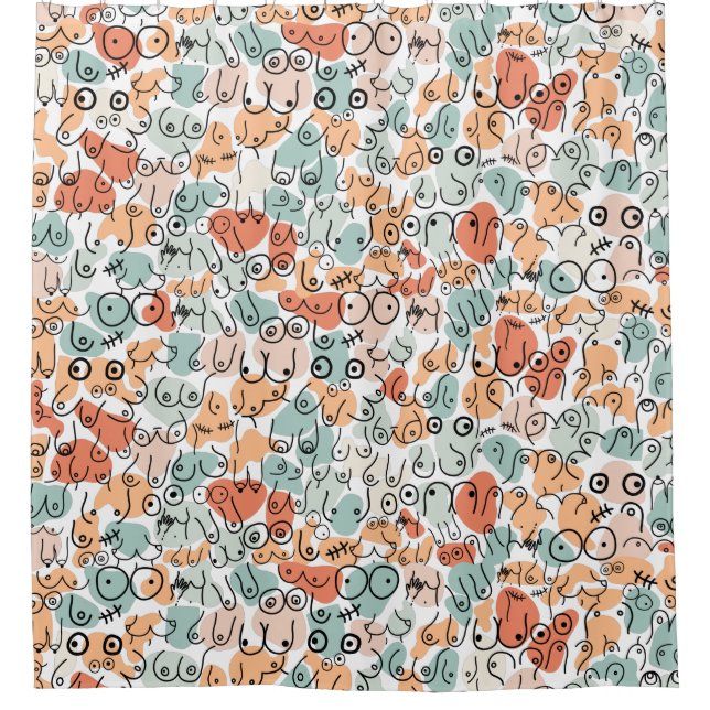 lustiges Babyduschdesign Duschvorhang (Vorderseite)