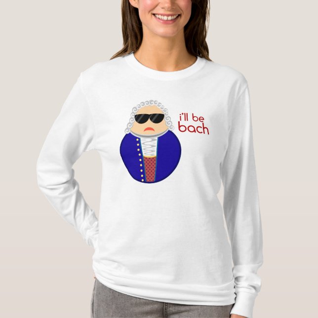 Lustiges Bach Musik-T-Shirt T-Shirt (Vorderseite)