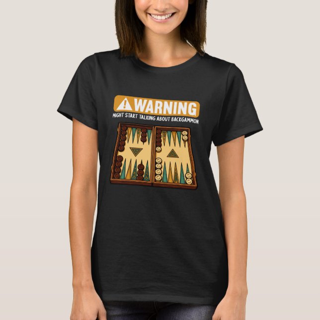 Lustiges Backgammon T-Shirt (Vorderseite)