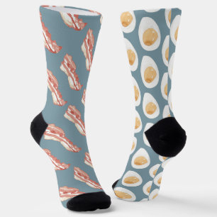 Lustiges Bacon-und-Eier-Muster Socken