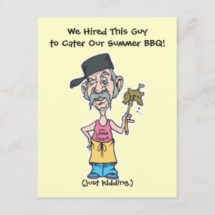 lustiges Bad Camp Koch Sommer GRILLEN Party Einladung