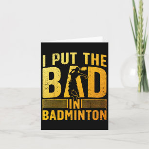 Lustiges Badminton-Design für Männer Frauen Kinder Karte