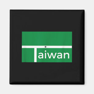 Lustiges Badminton-Match Neue Taiwan-Flagge Altern Magnet