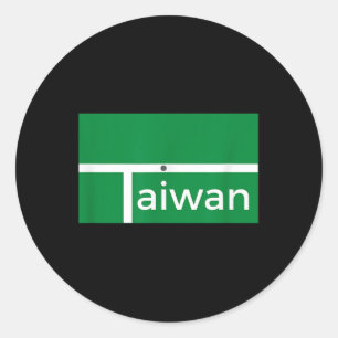 Lustiges Badminton-Match Neue Taiwan-Flagge Altern Runder Aufkleber