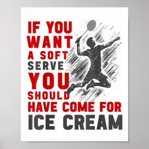 Lustiges Badminton-Shirt Männer Frauen Badminton-S Poster