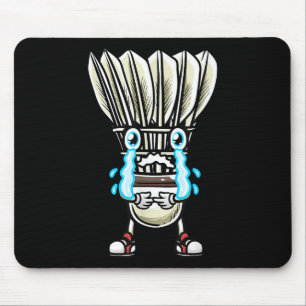 Lustiges Badminton-Shuttle-Spieler-Design Männer F Mousepad