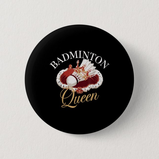 Lustiges Badminton-Spieler-Liebe-Shuttle-Design  Button (Vorderseite)