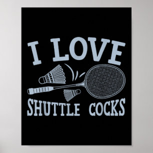 Lustiges Badminton-Spieler-Match-Spiel-Witz  Poster