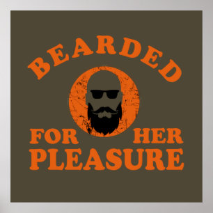 lustiges Bartziffer Poster