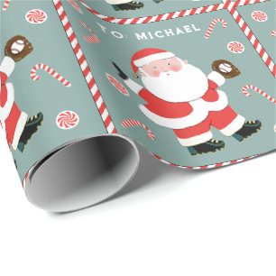 Lustiges Baseball-Feiertags-Geschenkverpackungspap Geschenkpapier