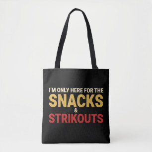 Lustiges Baseball-Snack- und Strikeout-Slogan-Desi