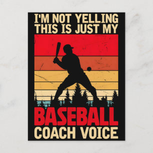 Lustiges Baseball-Trainer-Humor-Shirt-Geschenkdesi Feiertagspostkarte