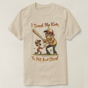 Lustiges Baseball-Vater Grafik-T-Shirt - Schlag un T-Shirt