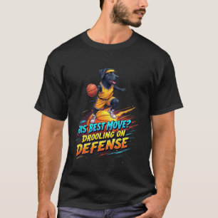 Lustiges Basketball-Geschenk für Black Labrador-Hu T-Shirt
