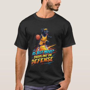 Lustiges Basketball-Geschenk für Black Labrador-Hu T-Shirt