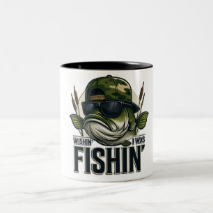 Lustiges Bassangeln Zweifarbige Tasse
