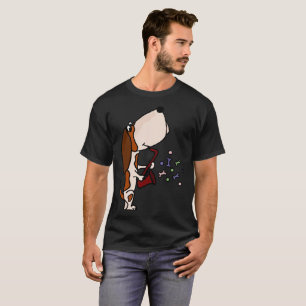 Lustiges Basset Hound, das Saxophon-Kunst spielt T-Shirt