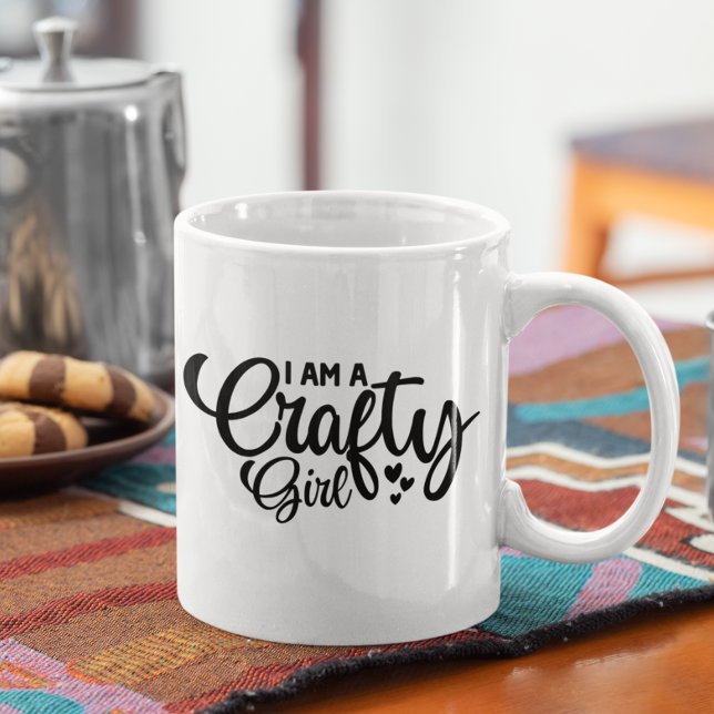 Lustiges Bastelmädchen Kaffeetasse (Fun Crafty Girl Coffee Mug)