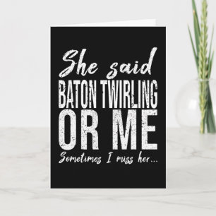 Lustiges Baton-Twirling-Sportgeschenk Karte
